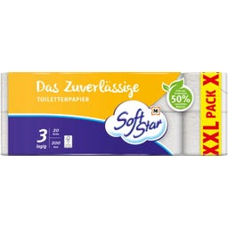 Toilettenpapier Das Zuverlässige 3-lagig 20x200 Blatt - 4.000 Stück