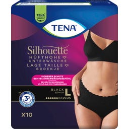 Silhouette Hüfthohe Unterwäsche Plus Schwarz - L