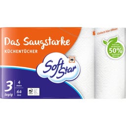 Küchentücher Das Saugstarke 3-lagig 4x64 Stück - 256 Stück