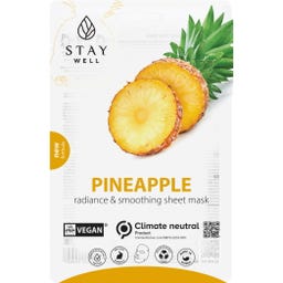 Stay Well Vegan sheet mask - PINEAPPLE - 1 Stk