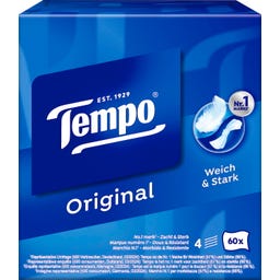 Tempo Taschentücher Original Würfel-Box - 60 Stück
