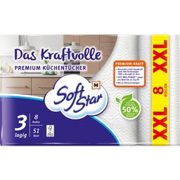 Küchentücher Das Kraftvolle 3-lagig 8x51 Stück - 408 Stück