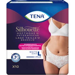 Silhouette Hüfthohe Unterwäsche Plus Weiß - L