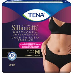 Silhouette Hüfthohe Unterwäsche Plus Schwarz - M