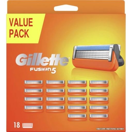 Gillette Fusion5 Razor Blades - 18 Pieces - 18 Pcs