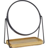 Trendshop Kosmetikspiegel mit Bambusablage