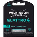 Wilkinson Sword Quattro Titanium Sensitive rezila - 8 kos.