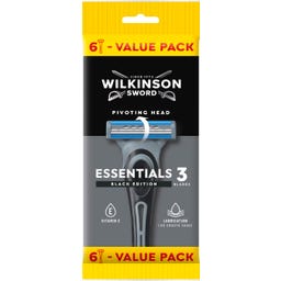 Sword Rasierer Essentials 3 Black Edition - 6 Stück