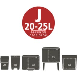 PerfectFit Müllbeutel für Bo Touch Bin - Spenderverpackung - 20-25L (J) - 40 Stück