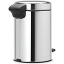 Treteimer Newicon 3 L mit Kunststoffeinsatz - Brilliant Steel