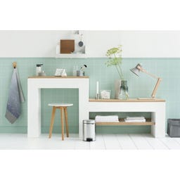 Treteimer Newicon 3 L mit Kunststoffeinsatz - Brilliant Steel