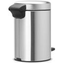 Brabantia Newicon Pedal Bin 3 L with Plastic Liner - Matt Steel