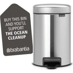 Brabantia Newicon Pedal Bin 3 L with Plastic Liner - Matt Steel
