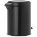 Treteimer Newicon 5 L mit Kunststoffeinsatz - Matt Black