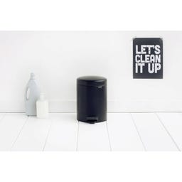 Treteimer Newicon 5 L mit Kunststoffeinsatz - Matt Black