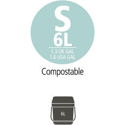 PerfectFit Müllbeutel - biologisch abbaubar - 6L (S) - 10 Stück pro Rolle