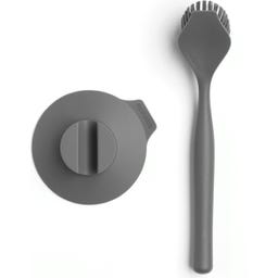 Brabantia Spazzola Lavapiatti con Ventosa - Dark Grey