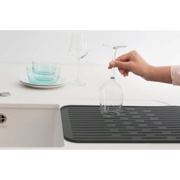 Brabantia Siliconen Afdruipmat - Dark Grey
