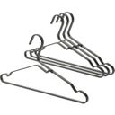 Brabantia Kleiderbügel Aluminium 4er-Set - Schwarz