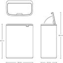 Bo Touch Bin 2 x 30 L mit 2 Kunststoffeinsätzen - Matt Black