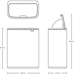 Bo Touch Bin 2 x 30 L mit 2 Kunststoffeinsätzen - Matt Black