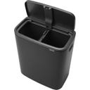 Bo Touch Bin 2 x 30 L mit 2 Kunststoffeinsätzen - Matt Black