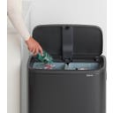Bo Touch Bin 2 x 30 L mit 2 Kunststoffeinsätzen - Matt Black