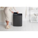 Bo Touch Bin 2 x 30 L mit 2 Kunststoffeinsätzen - Matt Black