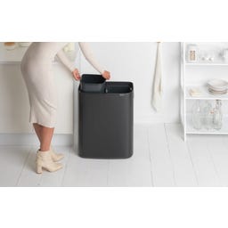 Bo Touch Bin 2 x 30 L mit 2 Kunststoffeinsätzen - Matt Black