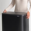 Bo Touch Bin 2 x 30 L mit 2 Kunststoffeinsätzen - Matt Black