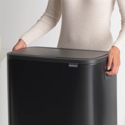Bo Touch Bin 2 x 30 L mit 2 Kunststoffeinsätzen - Matt Black