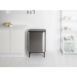 Brabantia Bo Touch Bin Hi 2 x 30 L - Matt Steel Fingerprint Proof