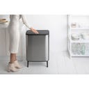 Brabantia Bo Touch Bin Hi 2 x 30 L - Matt Steel Fingerprint Proof