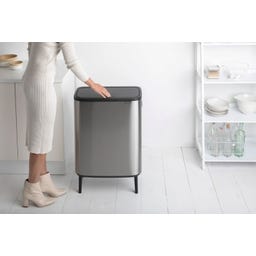 Brabantia Bo Touch Bin Hi 2 x 30 L - Matt Steel Fingerprint Proof
