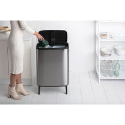 Brabantia Bo Touch Bin Hi 2 x 30 L - Matt Steel Fingerprint Proof