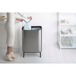 Brabantia Bo Touch Bin Hi 2 x 30 L - Matt Steel Fingerprint Proof