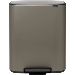 Bo Treteimer mit Kunststoffeinsatz, 60 Liter - Platinum