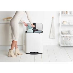 Brabantia Bo Treteimer, 2 x 30L - White