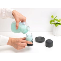Brabantia Afwasborstel met Zeepdispenser - Dark Grey