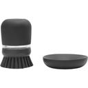 Brabantia Afwasborstel met Zeepdispenser - Dark Grey