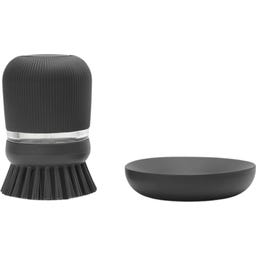 Brabantia Afwasborstel met Zeepdispenser - Dark Grey