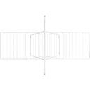 Brabantia HangOn Droogrek met Stang, 25 Meter - White