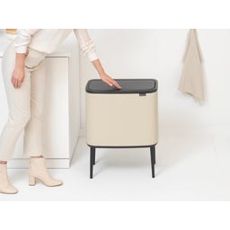 Bo Touch Bin 3 x 11 Liter mit 3 Kunststoffeinsätzen - Soft Beige