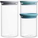 Brabantia Conjunto de 3 Recipientes de Vidro - 1 kit