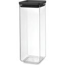 Stapelbare Vorratsdosen eckig, Tasty+, dark grey - 2,5 L