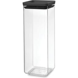 Stapelbare Vorratsdosen eckig, Tasty+, dark grey - 2,5 L