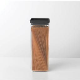 Stapelbare Vorratsdosen eckig, Tasty+, dark grey - 2,5 L