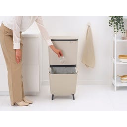 Brabantia SortUp Abfalleimer Hi, 20+25L - Soft Beige