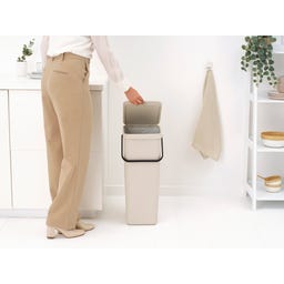 Brabantia Sort & Go Afvalemmer, 40 Liter - Soft Beige