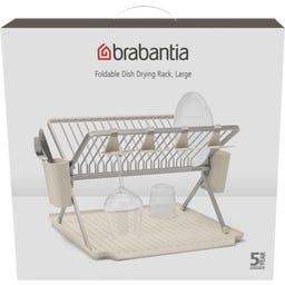 Brabantia SinkSide - Scolapiatti Pieghevole, Large - Soft Beige